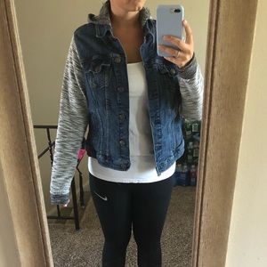 Torrid size “1” jean/cloth jacket with hood